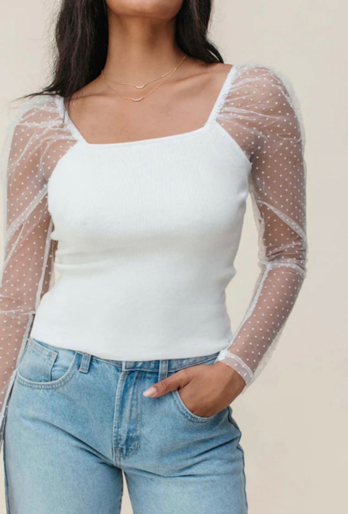 Genny mesh sleeve