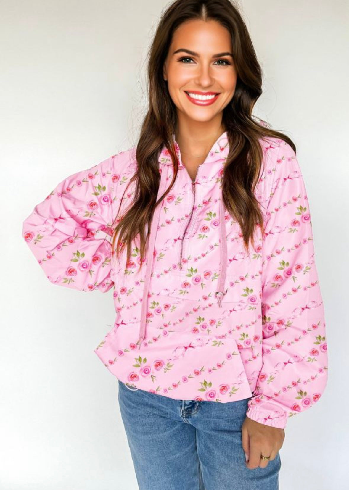 Pretty pink hoodie “light weight “