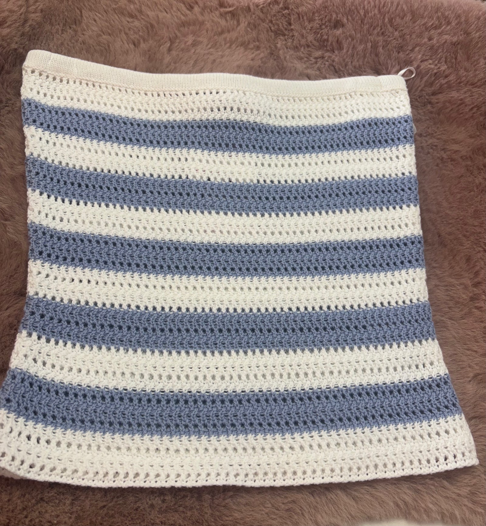 Blue and white tube