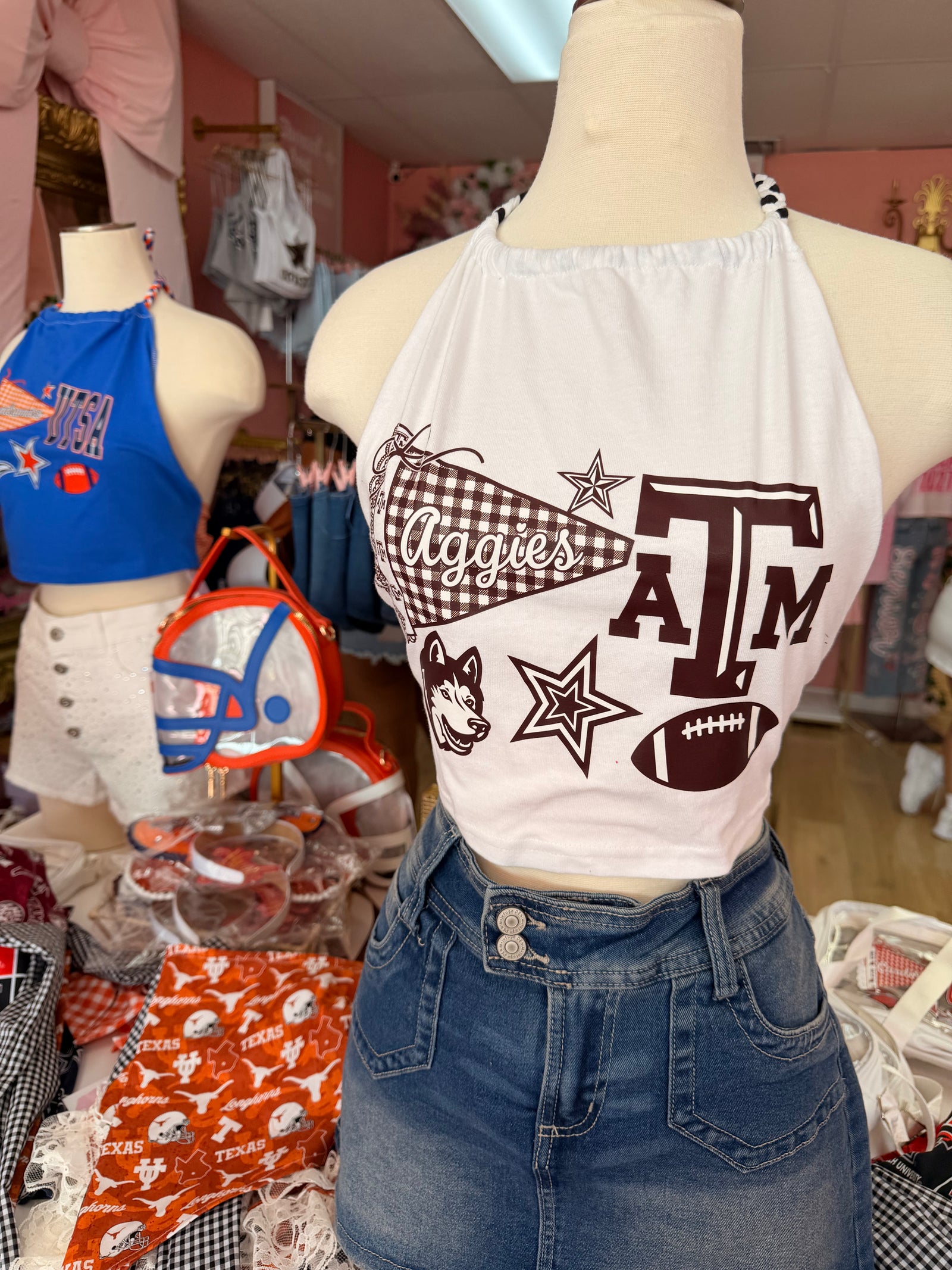 Aggies halter with bow