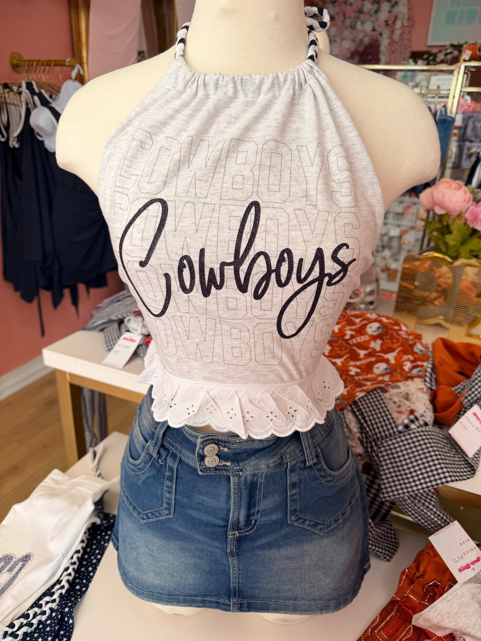 Cowboys halter with bow