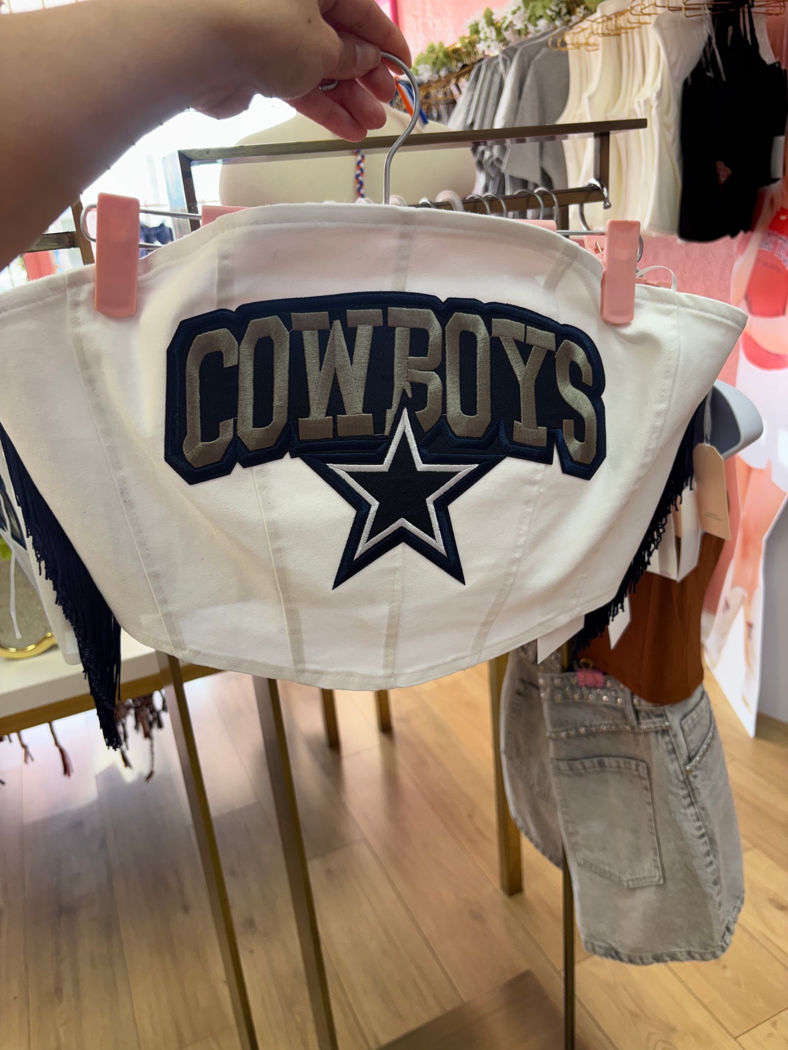 Jean tube top zip up Dallas