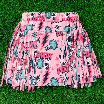 Girls Howdy Fringe Skirt