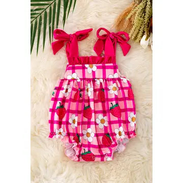 Strawberries and Flowers Romper